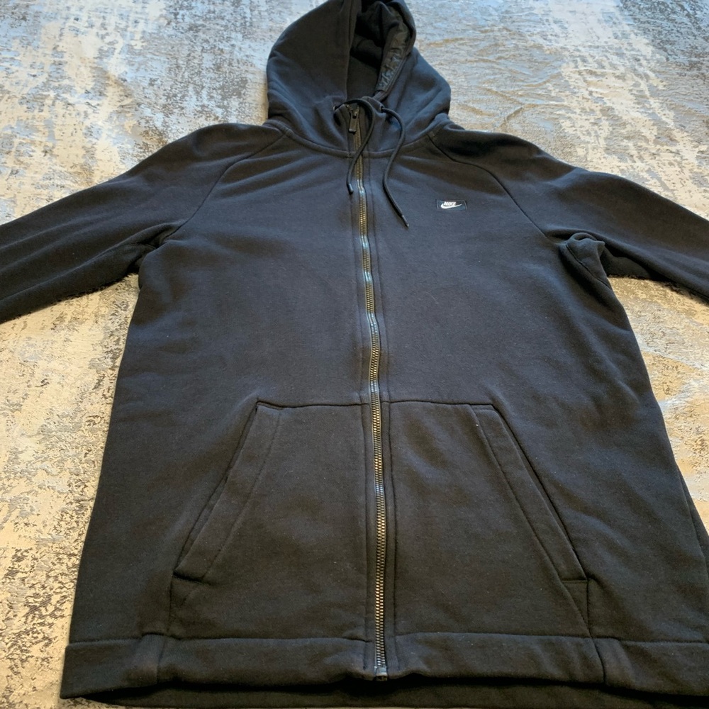 Nike Black Zip Up Sweater with Hood